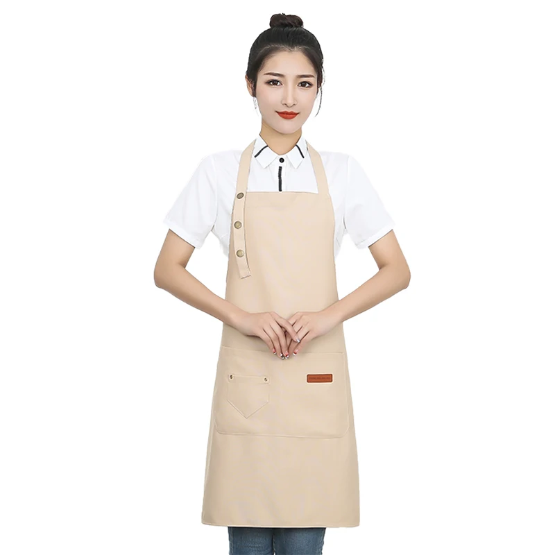 

Kitchen Apron Women Waterproof Grill Apron with Pockets Woman Waiter Pinafore Restaurant, Bubble Tea Shop, Bakery