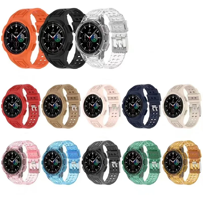 

TPU Sport bracelet Case Cover For Samsung Galaxy Watch 4 Integrated strap