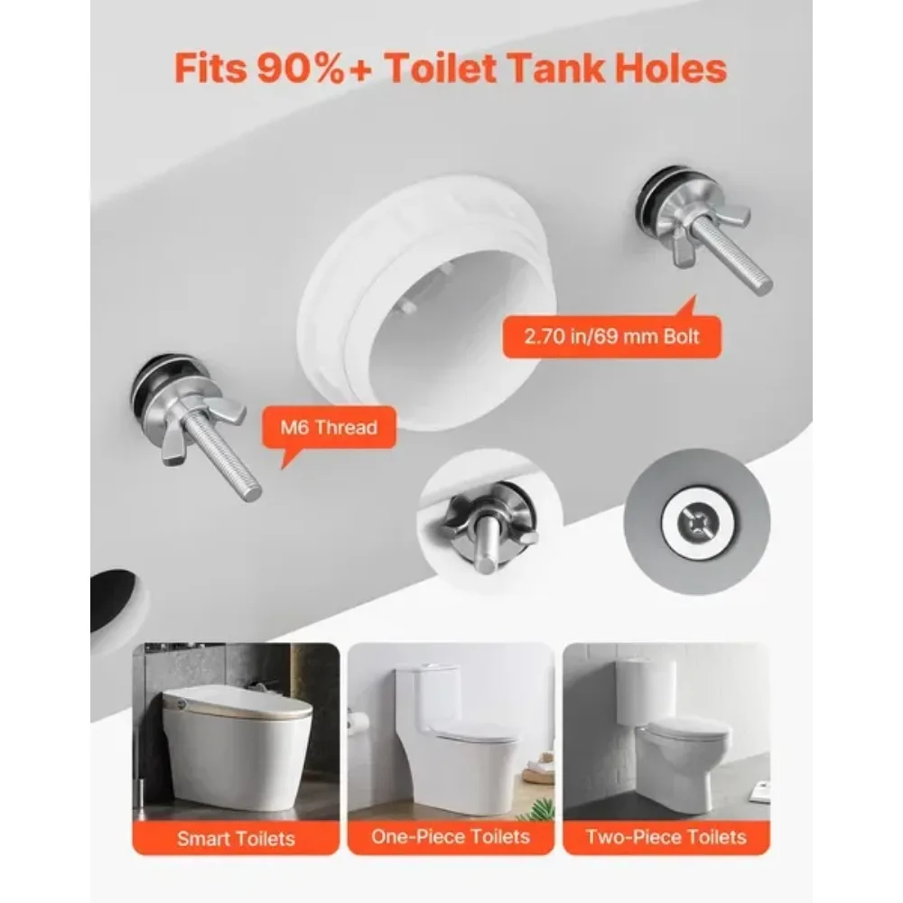 Universelles WC-Schrauben-Set zum Schüssel, robustes WC-Bolzen-Dichtungsset, 2er-Pack