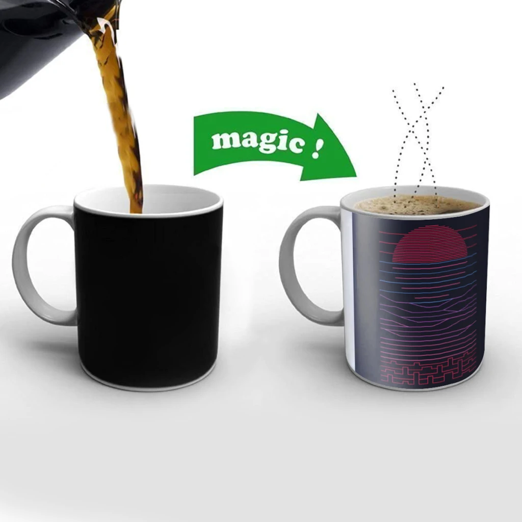 

Leave The City For The Sea Creativity Change Color Chang mug Ceramic mug Hot Coffee Cup Breakfast Cup Mug Friend Gift
