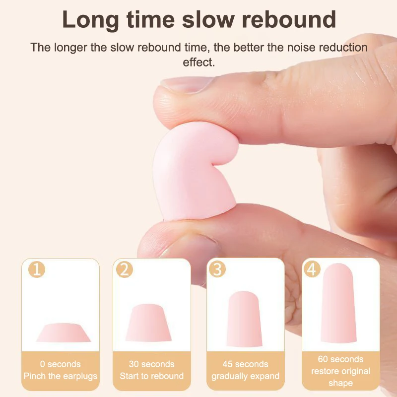 New 4/10Pcs Sleep Ear Plugs Noise Reduction Sound Insulation Slow Rebound Earplugs Soundproof Anti-Noise Sleeping Aid Ear Care