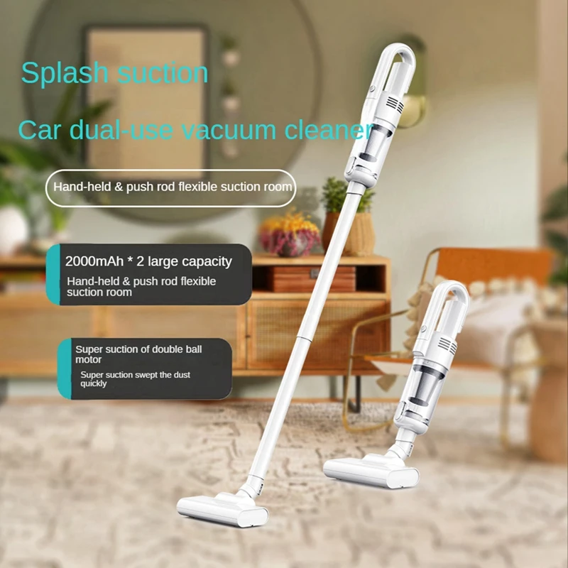 

19000Pa Car Vacuum Cleaner Strong Suction Wireless Portable Vacuum Cleaner Dual Use Mini Handheld Pet Hair For Home