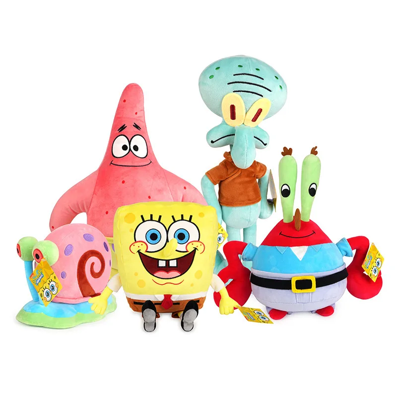 High Quality Genuine Sponge Snail Seastar Patrick Star bob Security Octopus Soft Toy Plush Dolls Children Christmas Gift