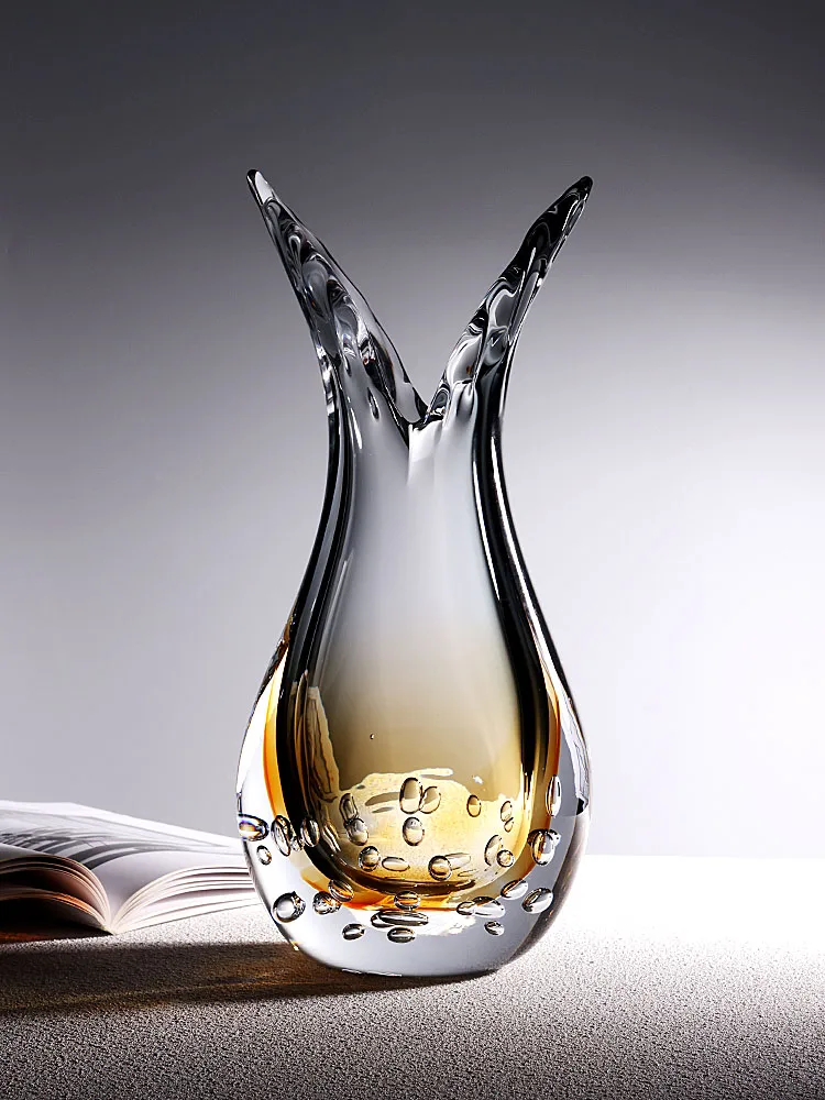 

Modern Light Luxury Creative Glass Vase Sample Room Glass Bottle Decoration Home Furnishings