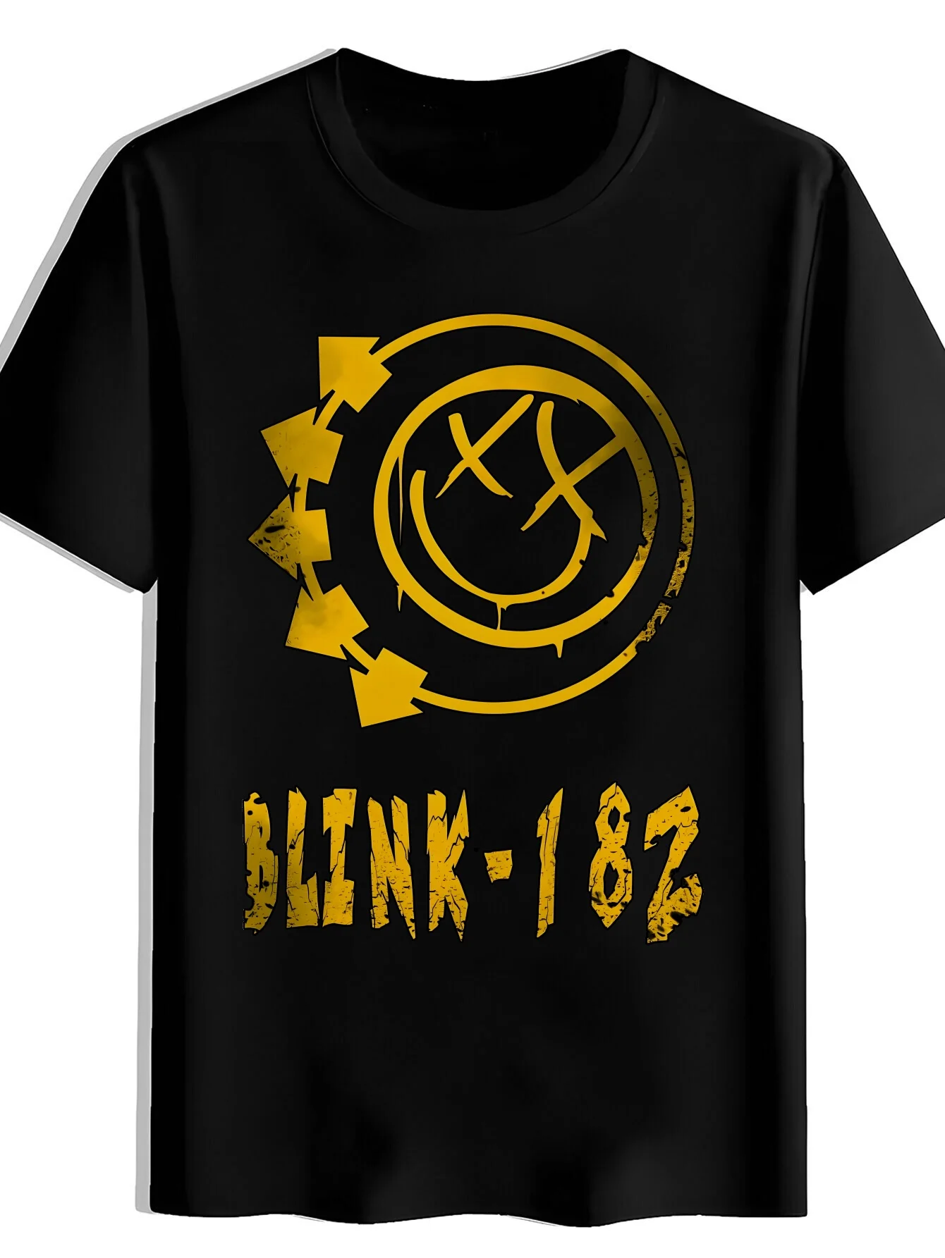 

Men's Black Graphic T Shirt Retro Rock Band Print Summer Polyester Crew Neck Tee with Bold LINKIN Design Casual Music