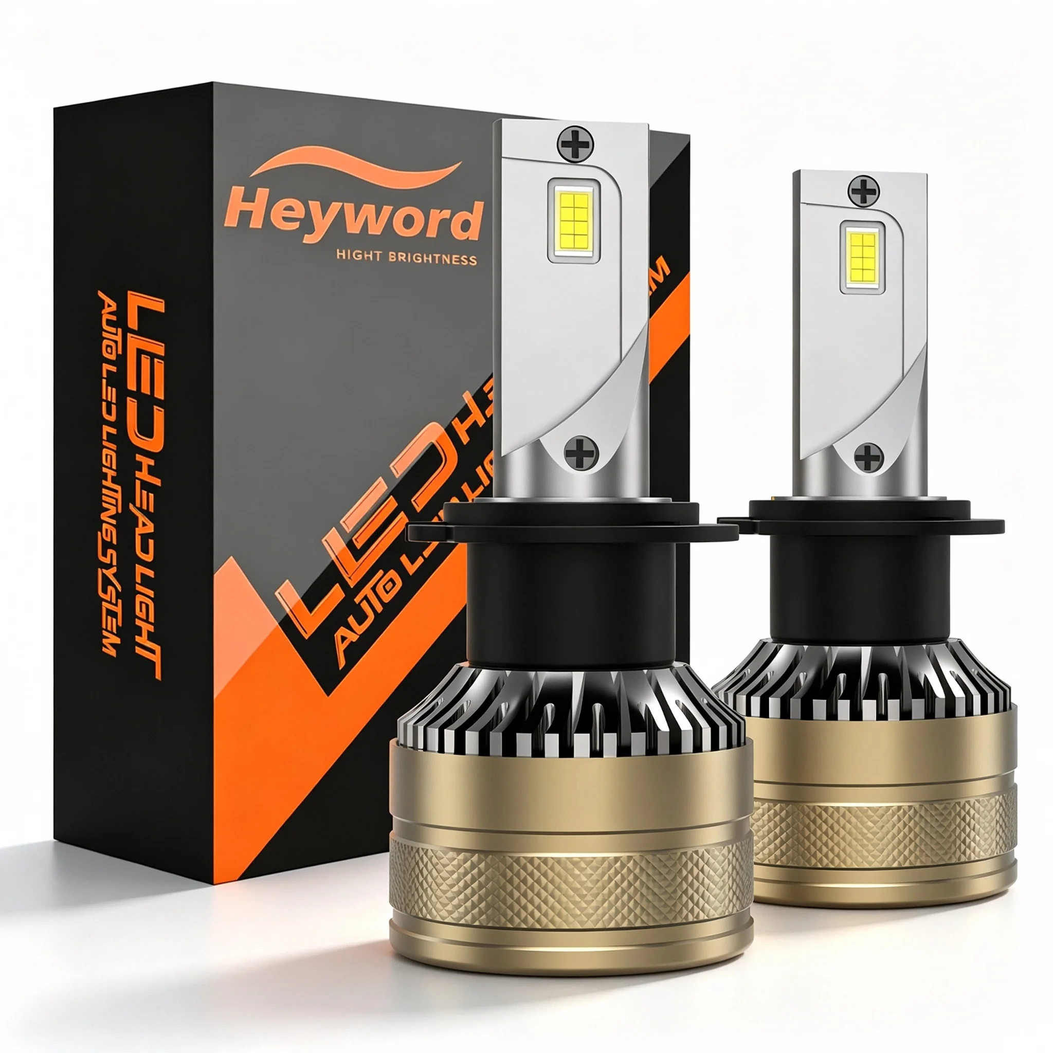 Heyword High Power CSP H4 H7 LED 390W 129000LM H1 H8 H9 H11 Car LED Light Bulbs 9005 HB3 9006 HB4 9012 HIR2 Auto Fog Lamp 6000K