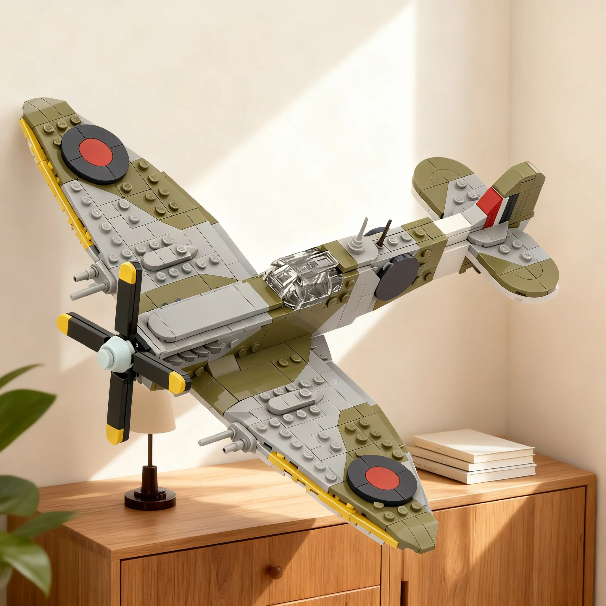 458pcs MOC Supermarine Spitfire Mk IX Icons Model Toy Building Blocks Construction Christmas Gift Assemble Birthday Craft DIY