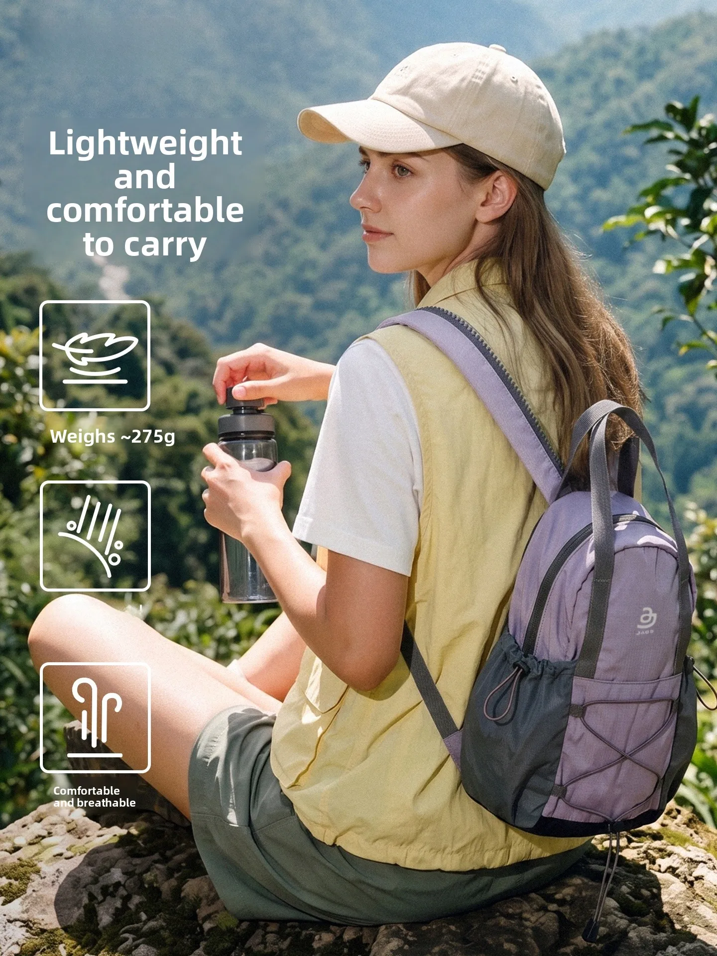 NEAK Lightweight Outdoor Travel Backpack Ladies  Versatile Hiking Bag 2026 New Style Unisex Square Shape Water Resistant