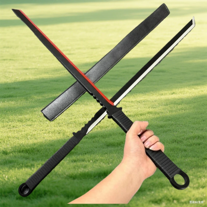 

67.5CM Wooden Knife Tactical Knife Han Sword with Sheath Cos Props Tang Hengdao