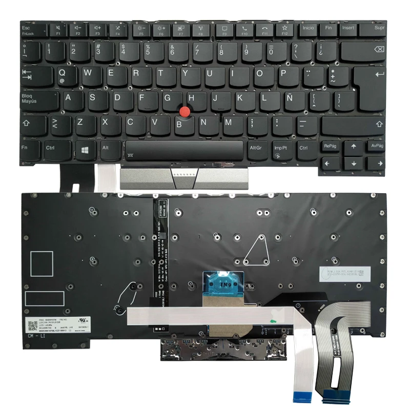 NEW Spanish/Latin laptop keyboard For Lenovo ThinkPad T14S Gen 1 P1 Gen 3 X1 Extreme 3rd Gen backlit No frame