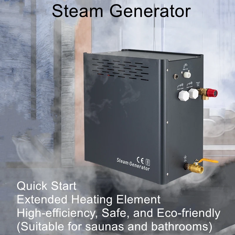 Sauna Steam Generator: Equipment for Sauna Rooms, Bathrooms, and Wet Steam Systems with Touchscreen Panel