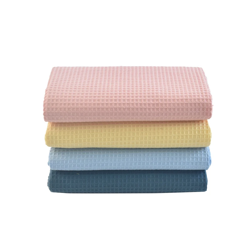 【セール中】110 × 50 センチメートル高品質綿ワッフル厚い生地ホテルのバスローブパジャマ吸収性通気性 DIY ホームテキスタイル縫製布