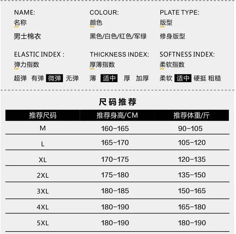 Autumn and winter clothes stand-up collar short men's trend simple loose casual top thickened warm cross-border cotton