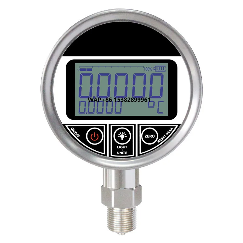 Battery Vacuum Electronic Manometer Differential Measuring Tools Oil Air Hydraulic Water Fuel Tire Digital Pressure Gauge