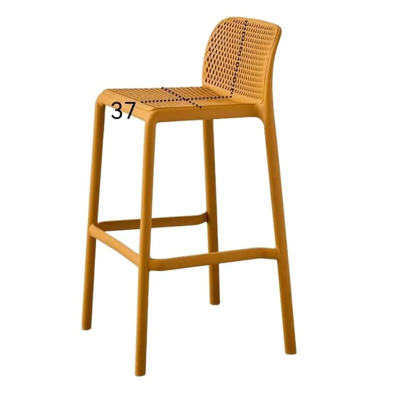 Hollow back bar chair, high-footed bar stool stacked creative fashion leisure chair