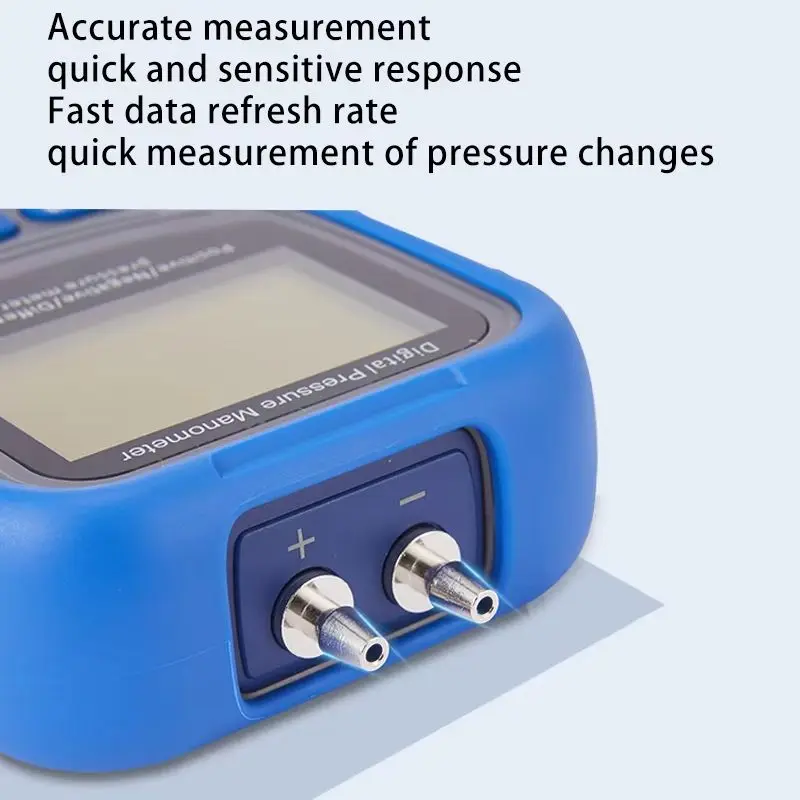 TM510B Digital Micro Differential Pressure Manometer HVAC Air Static Pressure Tester ±10KPa Data Logger 50 Records