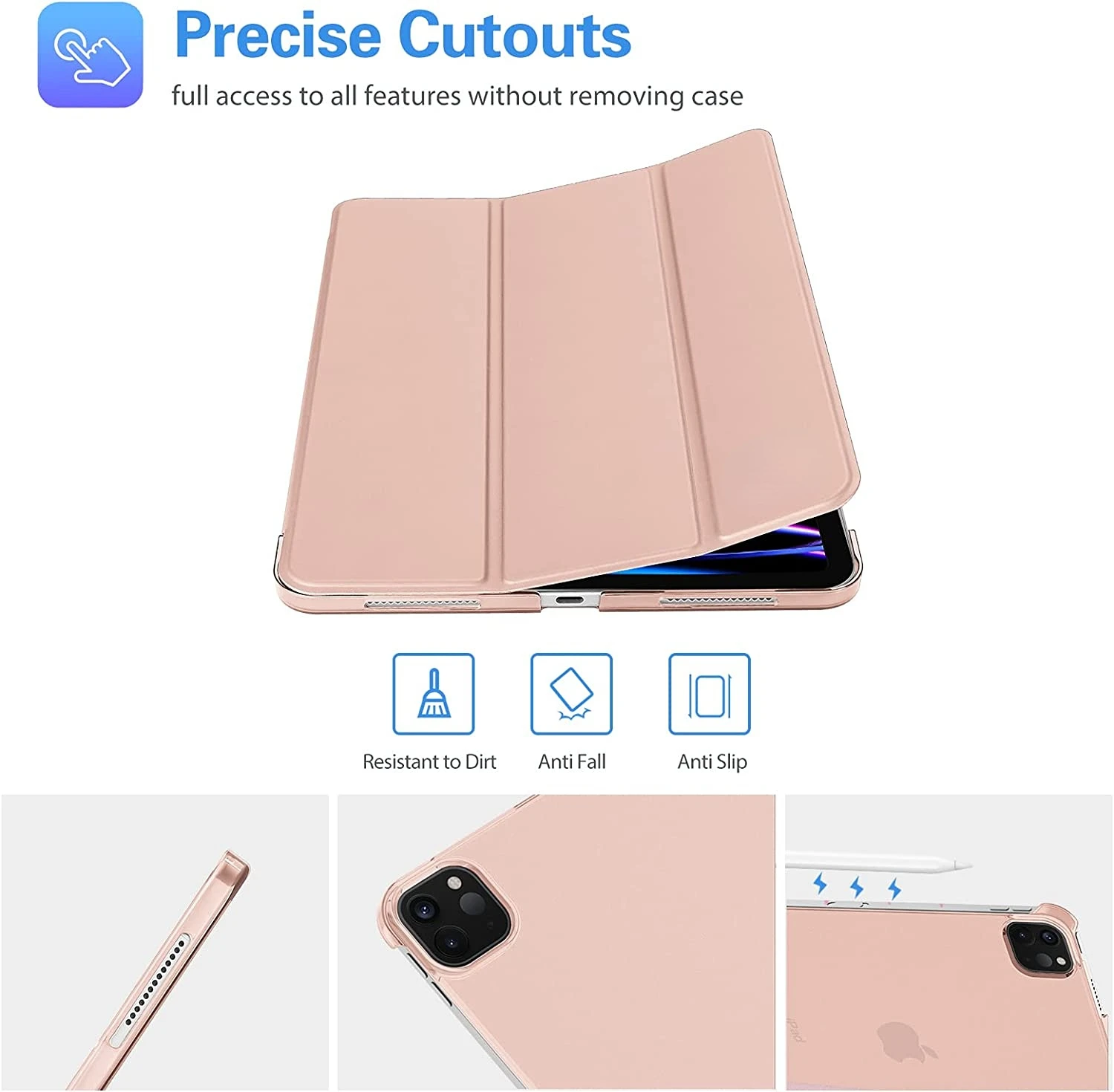 Dla iPad Pro Case 11 cal 2022 lekkie cienki pokrowiec pokrywa iPad Pro 11 M2 A2377 A2435 A2761 A2762 przezroczyste matowa tylna pokrywa