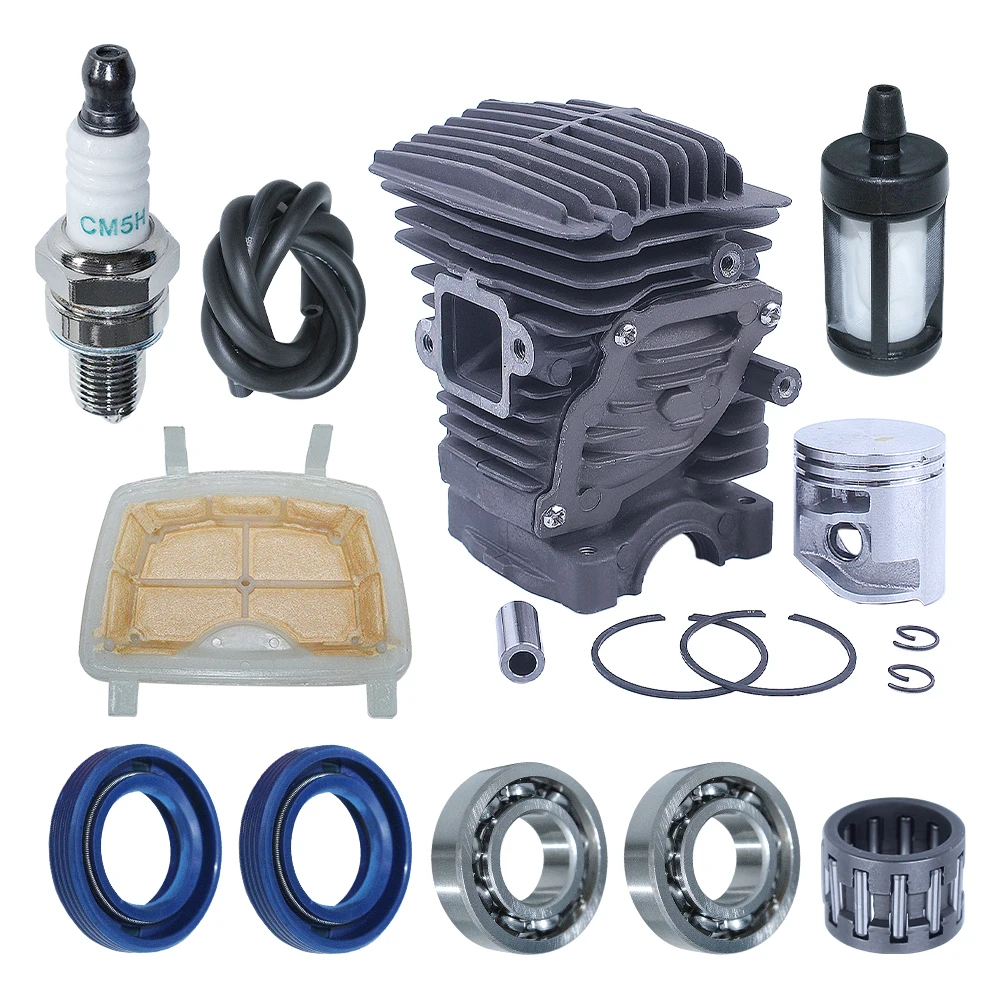 Kit segel minyak bantalan Piston silinder gergaji mesin 38mm untuk Stihl MS211 MS181 C MS171 MS 171 181 211 gergaji mesin 1139 020 1201 1139 03