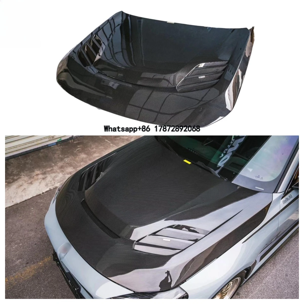 

Hight Quality V Style Dry Carbon Fiber Engine Hood Cover for 2 Series G42 G87 M2 2022+ Car Engine Bonnet Lid Body Kit