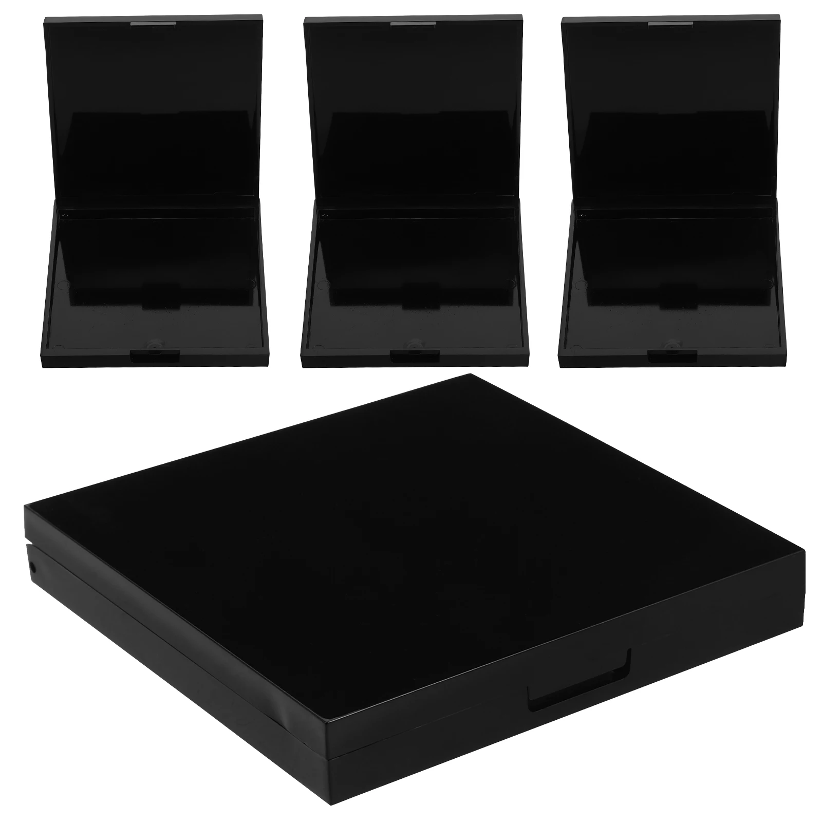 

4pcs Jelly Glue Storage Box UV Solid Gel Light Avoiding Dark Case Black Base Nail Organizer Multifunctional Portable
