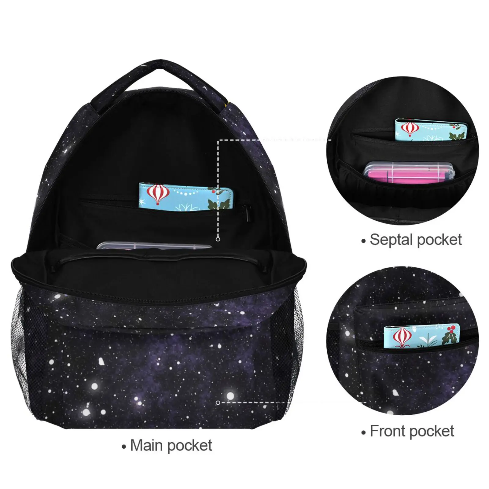 2022 NEW School Bag Sky Stars Printing Men Women Big Capacity Travel Backpacks Student School Bag Laptop Backpack For Men Gift