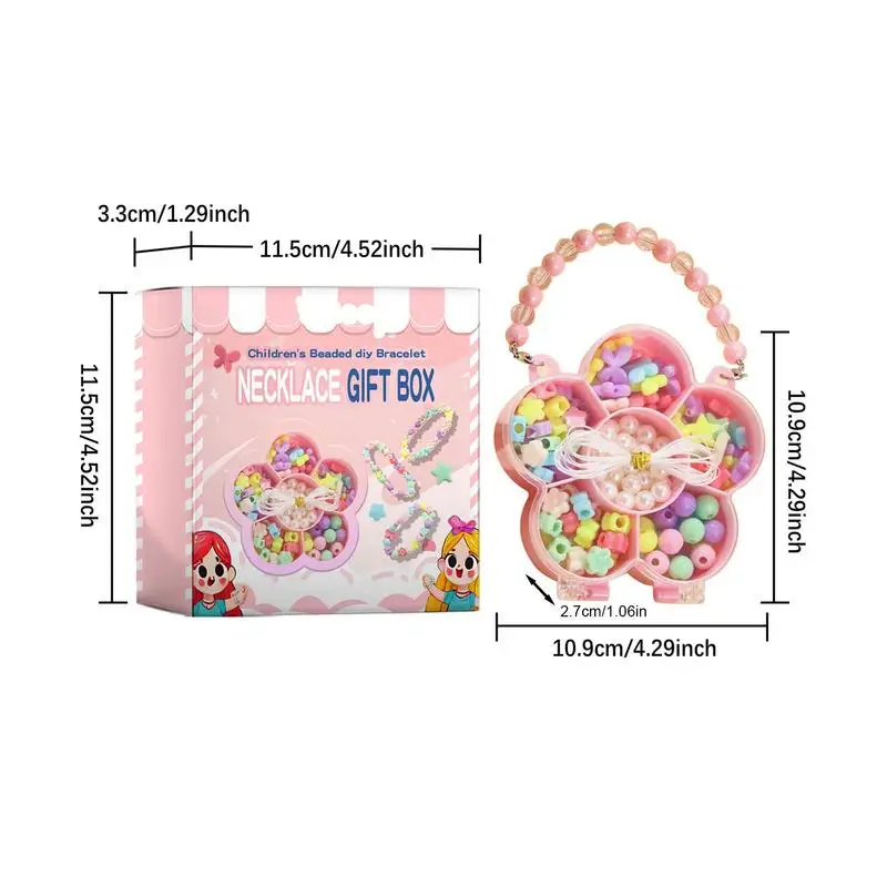 Girls Jewelry Craft Set Colorful Bead Bracelet Making Kit Children Pretend And Dress Up Game Accessories For Kids Children Girls