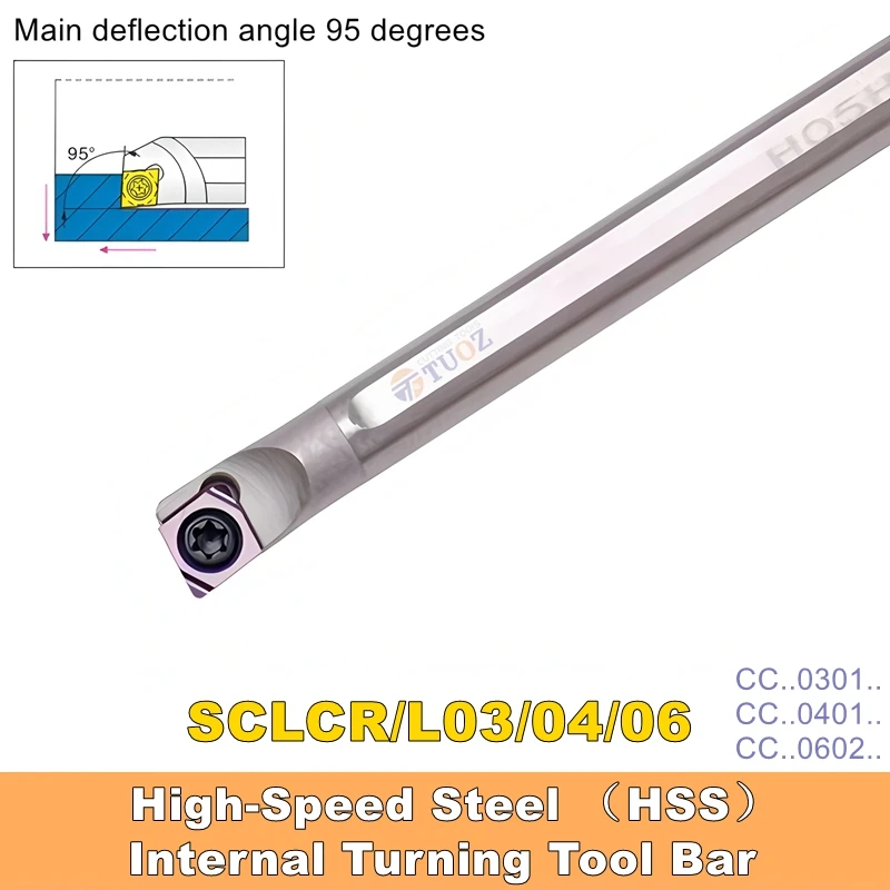 

Токарная расточная оправка TUOZ SCLCR03 из быстрорежущей стали (HSS) для внутренней обработки, H04H H05H H06K H07K H16Q H20R SCLCR SCLCL, 4-25 мм