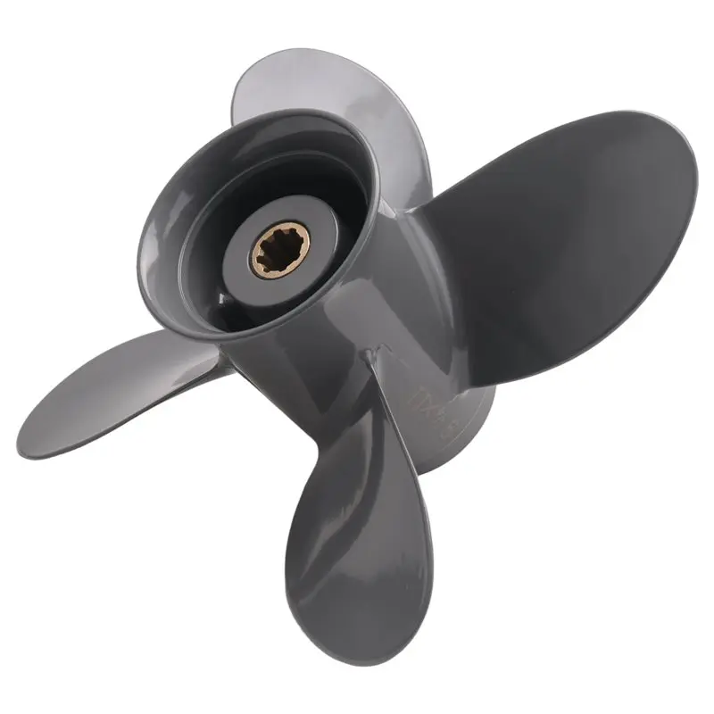 A20K-Boat Outboard Propeller 9 1/4X11 58134-ZV4-011AH For Honda Aluminum 8HP-20HP 8 Tooth 4 Blades
