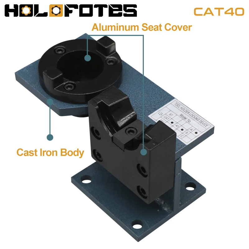 CAT40 Tool Holder Tightening Fixture Cast Iron Aluminum Seat Tool Holder Locking Device Collet Chuck Fixtures CNC Mill Machine