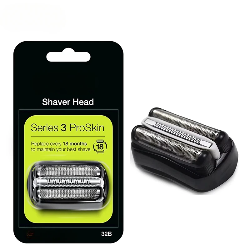 Сменная головка Braun Series 3, 32B для фольги и резки, совместимая с моделями 3000, 3010s, 3040s, 3050cc, 3070cc, 3080s, 3090cc Сменная головка Braun Series 3, 32B для фольги и резки, совместимая с моделями 3000, 3010s, 3040s, 3050cc, 3070cc, 3080s, 3090cc