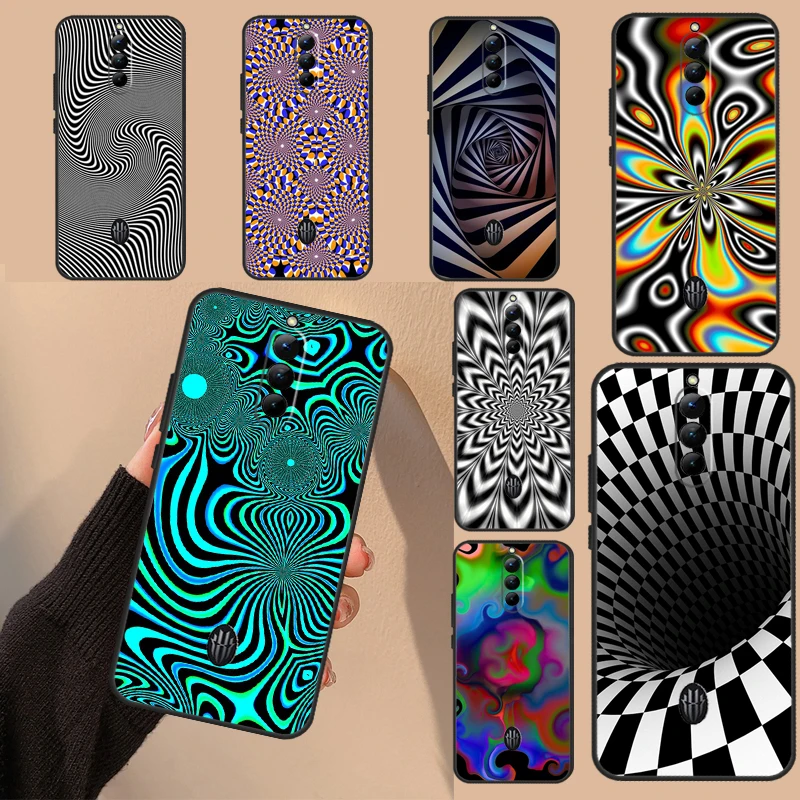 Optical Illusion Print For Nubia Red Magic 6 7 8 Pro Plus Case For Red Magic 6S 7S 8S Pro Plus 6R 5S 5G Cover