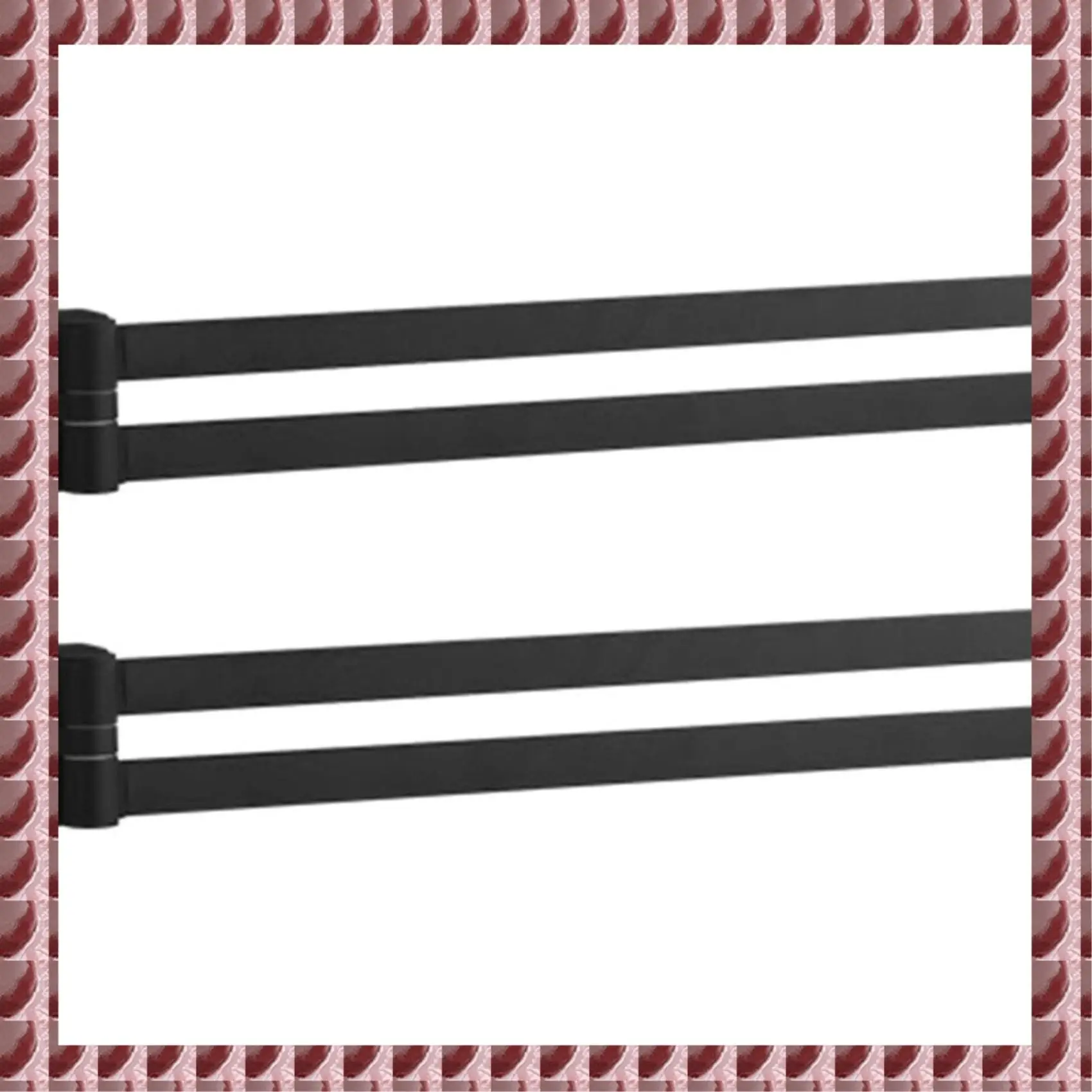 

A95G 2X поворотный вешалка для полотенец, подвижные двойные вешалки для полотенец, хромированная полированная матовая резина, черные аксессуары для ванной комнаты