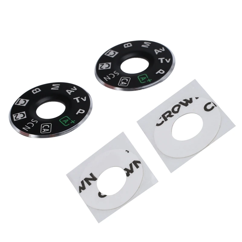 

2 Turntable Top Cover Buttons For Canon 6D Mode Dial Turntable SMD Label Nameplate With Adhesive