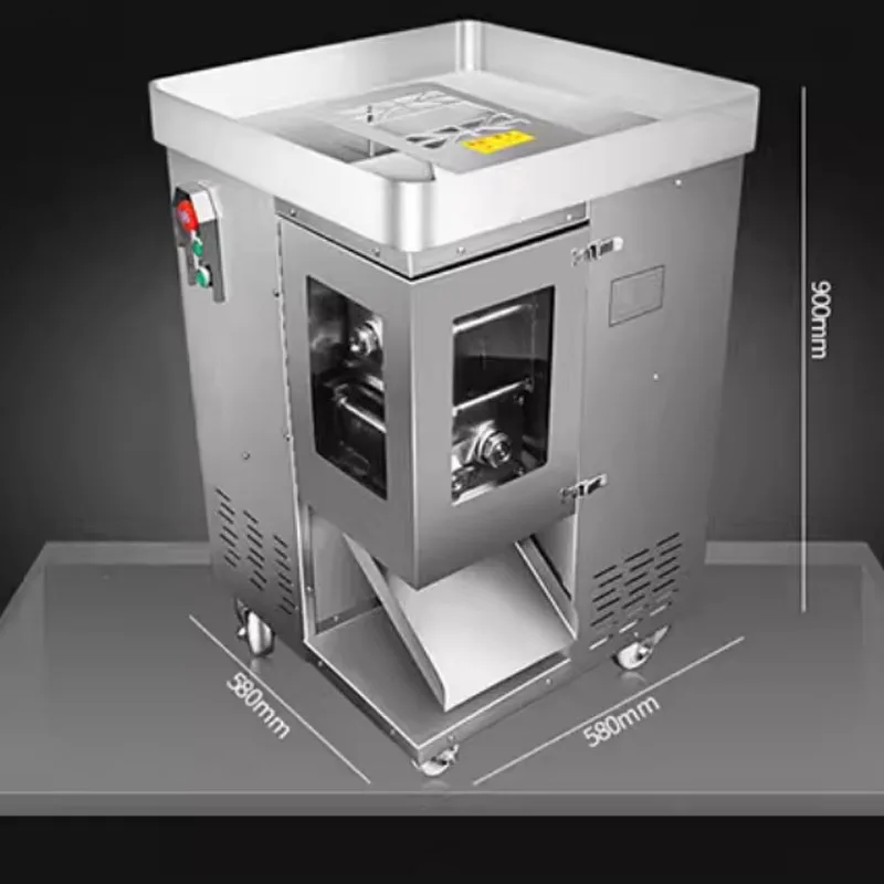 Picture 5: Commercial Large Meat Shredding and Slicing Machine2.5//3/3.5/4mm One-Time Shredder Machine Double Blade Set 220/110v Customized