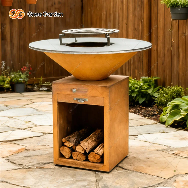 Factory Wholesale Corten Steel Bbq Grills for Camping and Bonfire