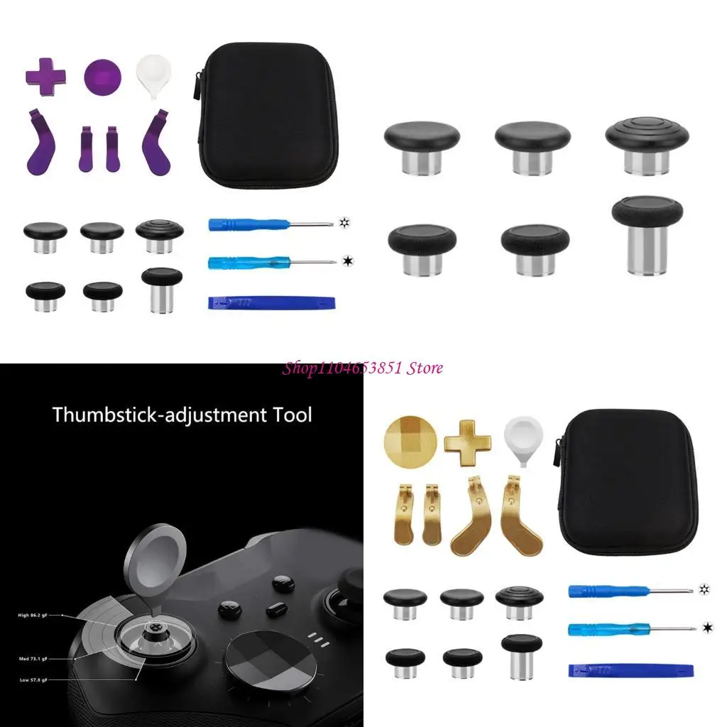 17 in 1 Game Controller Button Upgrade Metal Thumbsticks & Paddles