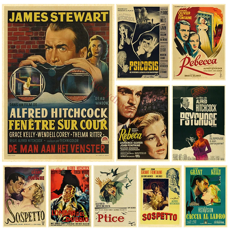 

Classic Movie Posters Horror Suspense Old Movie Series DIY Vintage Home Room Bar Cafe Cinema Decor Aesthetic Art Wall Painting