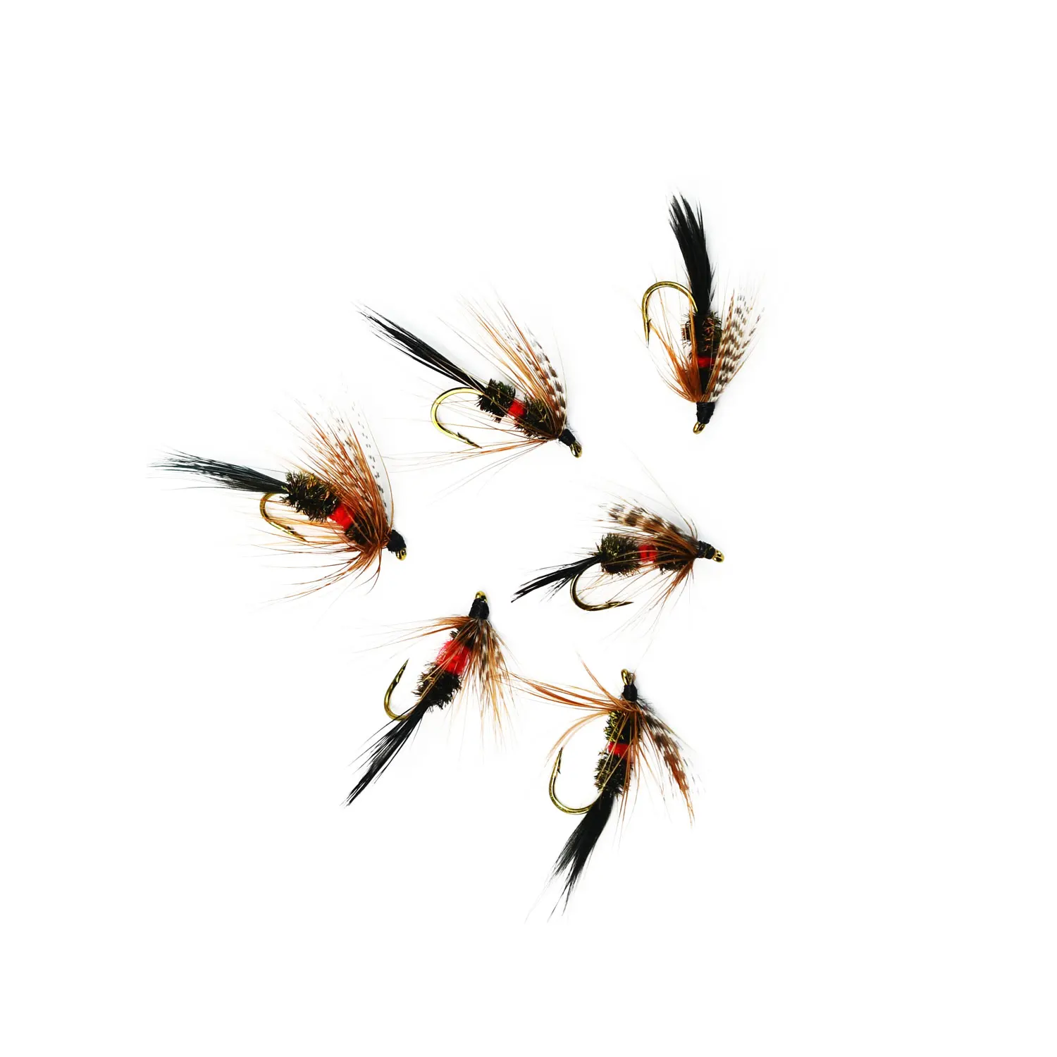 Handmade Feather Fly Fishing Lures Set With Storage Box, Artificial Insect Fly Hooks For Trout Perch Freshwater Fishing Tackle