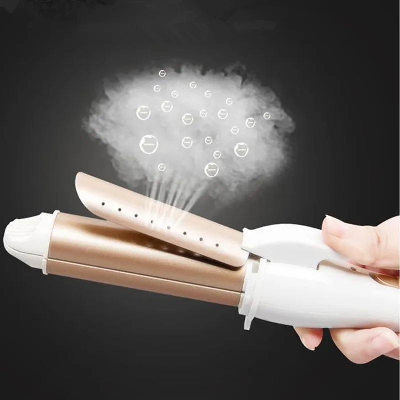 

3 In 1 Gold Ceramic Hair Curling Iron Hair Curler Professional Hair Styling Tools Hair Straightener Heated Roller Multifunction