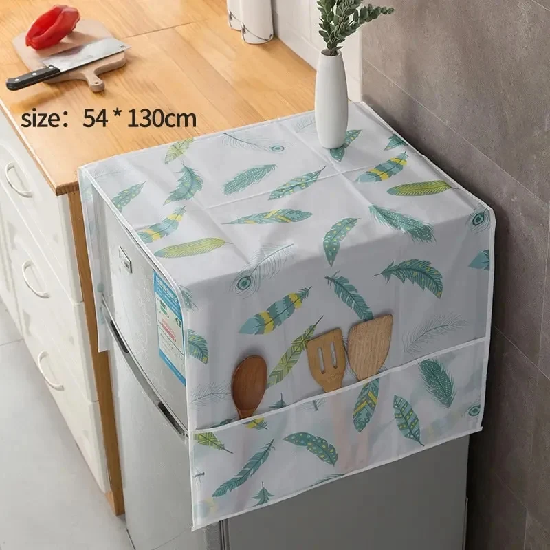 Refrigerator Dust Cover With Storage Bag Washable Multi-purpose Printing Protection Cover Household Washing Machine Dust Cover