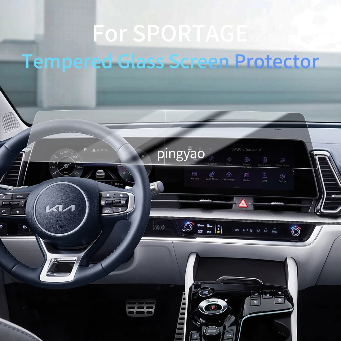 

Car Sticker Screen Protector Navigation Display Tempered Glass Protective Film Car Vehicle For 25 KIA SPORTAGE