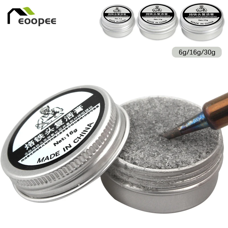 Cabeça de Solda Ressurreição Colar Ferro Dica Refresher Creme de Solda Antiaderente Tin Repair Tool Cabeça de Ferro Limpeza Paste