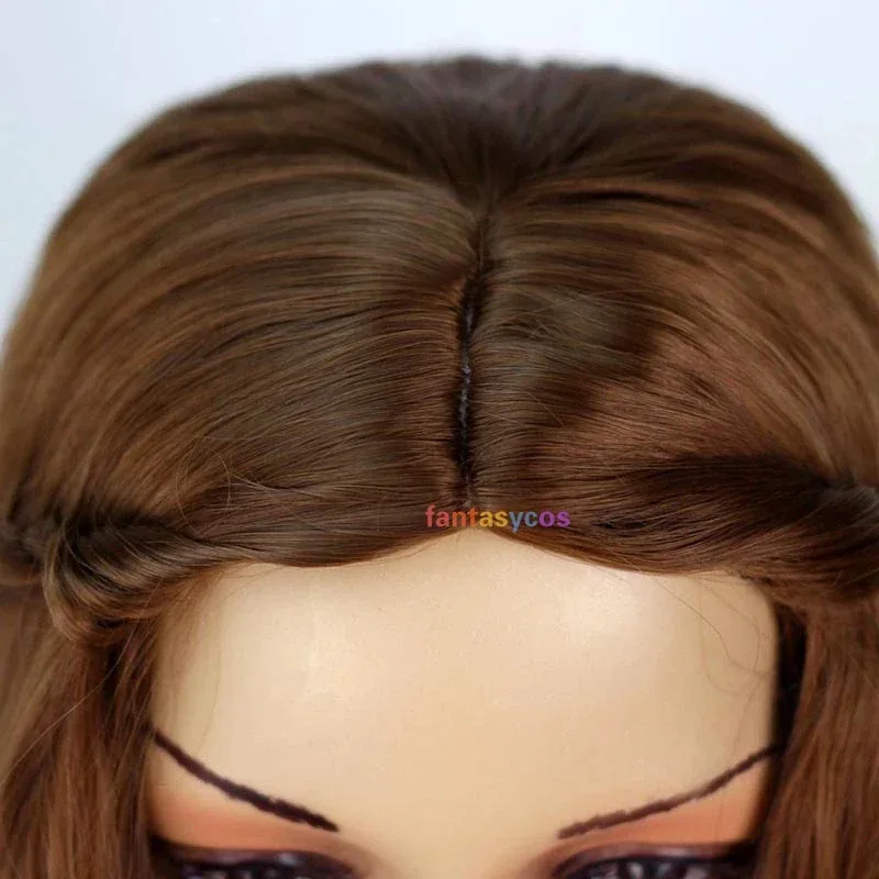 セーサイ・ラニスター コスプレ プリンセス オーロラ ロングブロンド ブラウン カーリー 耐熱性合成毛 女性用ウィッグ + ウィッグキャップc;3.k'6;d.a;