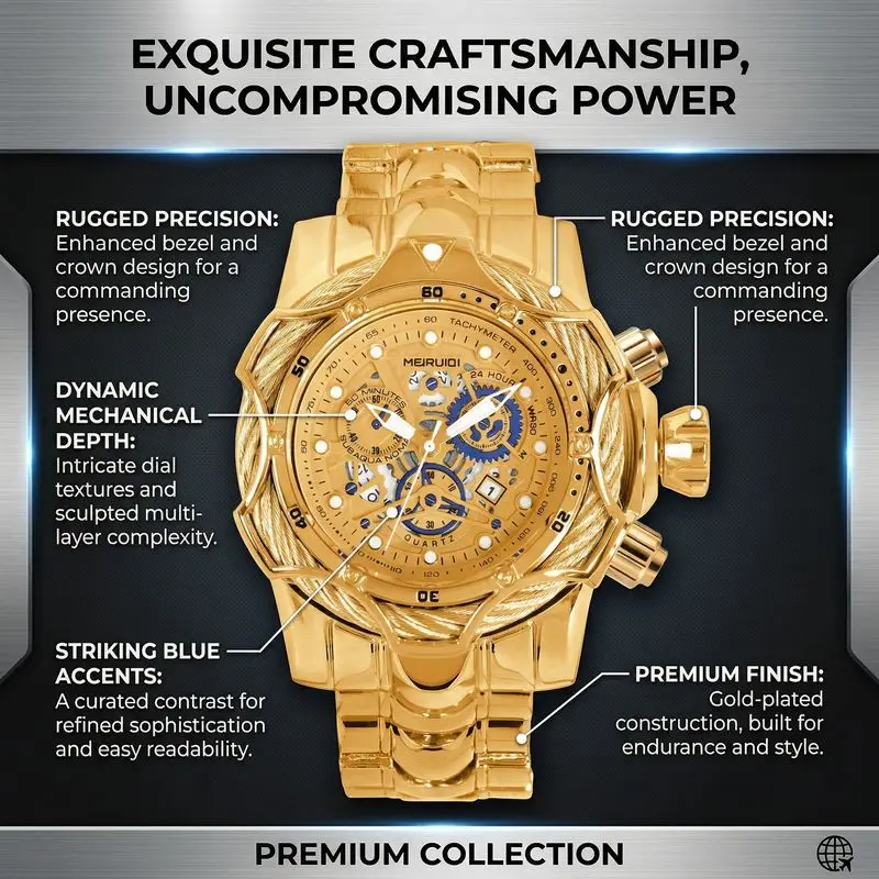 1pc Fashionable and Personalized Hollow Mechanical Chronograph Watch - view 6