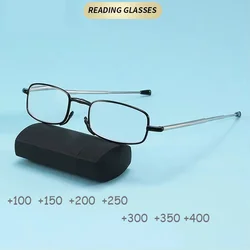 Folding Portable Telescoping temples High definition Blue light blocking Reading glasses Men's women's Optical glasses