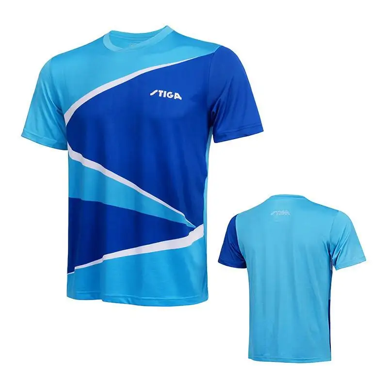 STIGA Table Tennis Jersey Competition Training Men's and Women's Short Sleeved Breathable Quick Drying