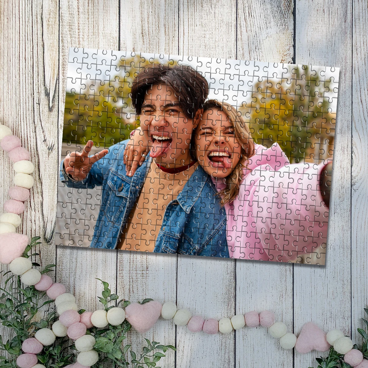 35/300/500/1000 Stück personalisiertes Fotopuzzle mit Hochzeitsfotos. Dieses personalisierte Puzzle kann ein einzigartiges Geschenk für die Familie sein