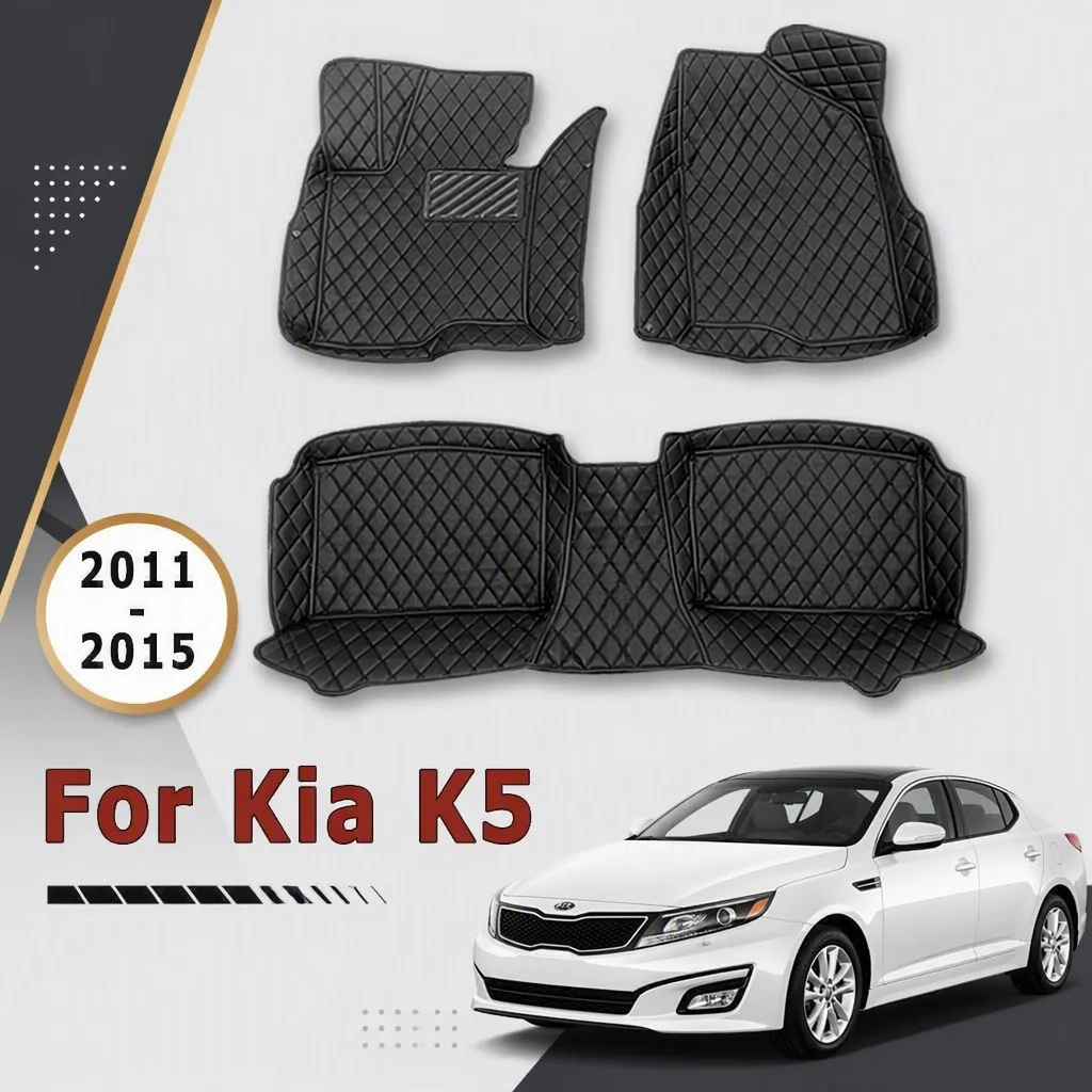 Car Floor Mat Trunk Mat  For Kia Optima K5 2011 2012 2013 2014 2015 Leather Trunk Carpet Auto Interior Accessories