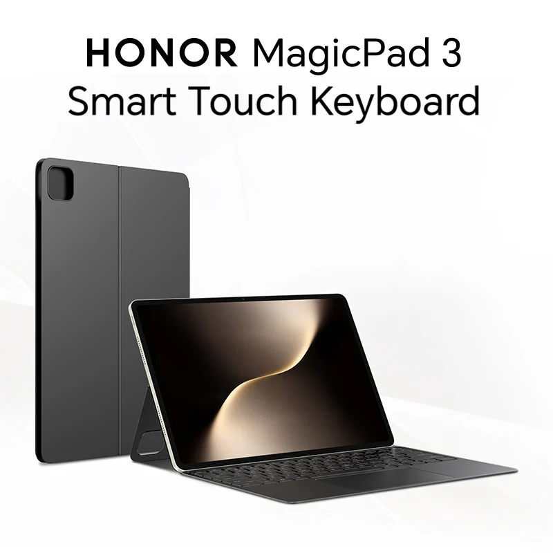 Teclado Inteligente HONOR Magic Pad 3, Conexión Magnética, Atajos de IA, Teclas de 6 Filas, Entrada de Voz, Conexión Instantánea, Anti-Toque Accidental, 110 ° -160 °   Ajuste de ángulo