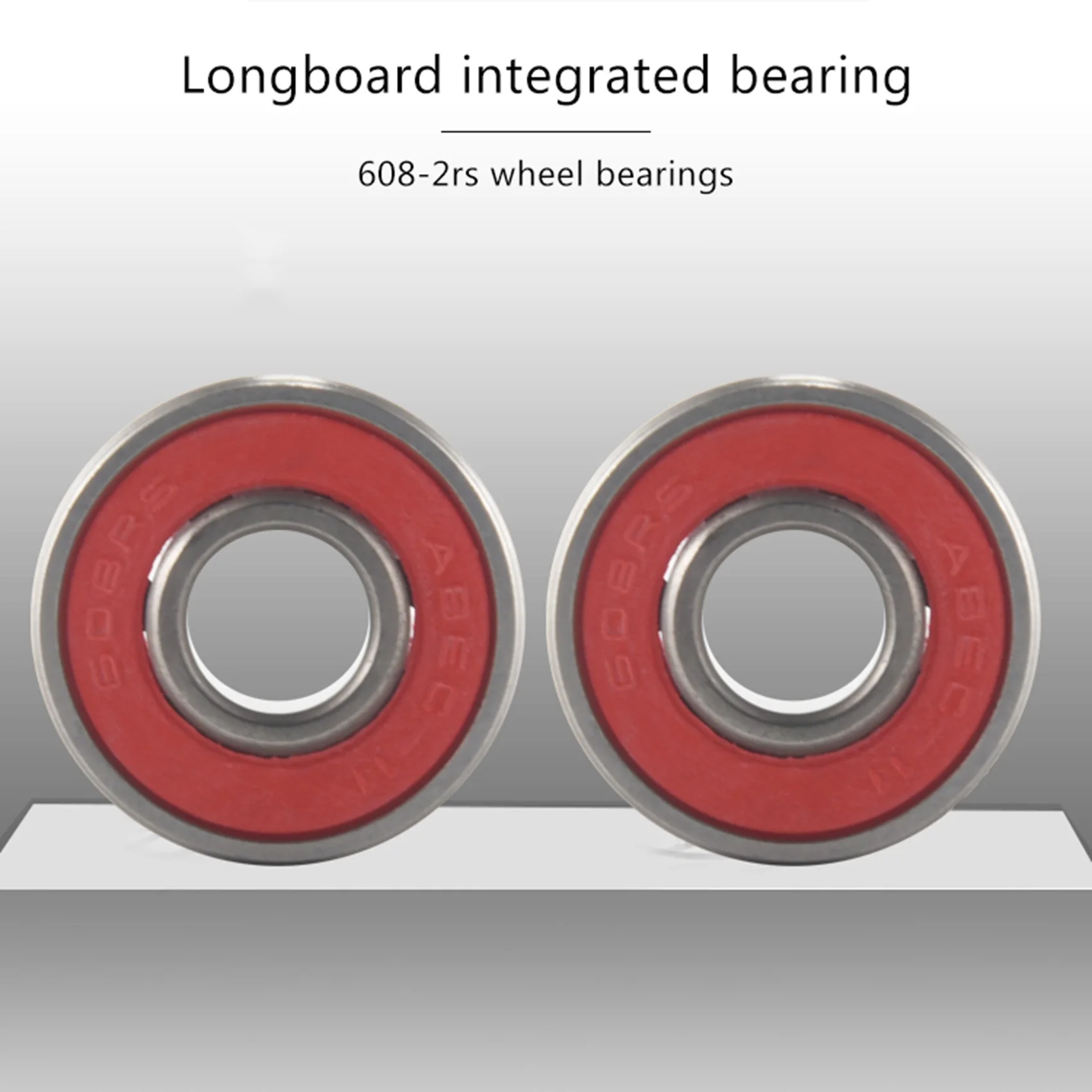 10Pcs 608-2RS Longboard Integrated Bearing Skateboard Wheel Bearing Inline Roller Skate Bearing 8X22X12.6Mm